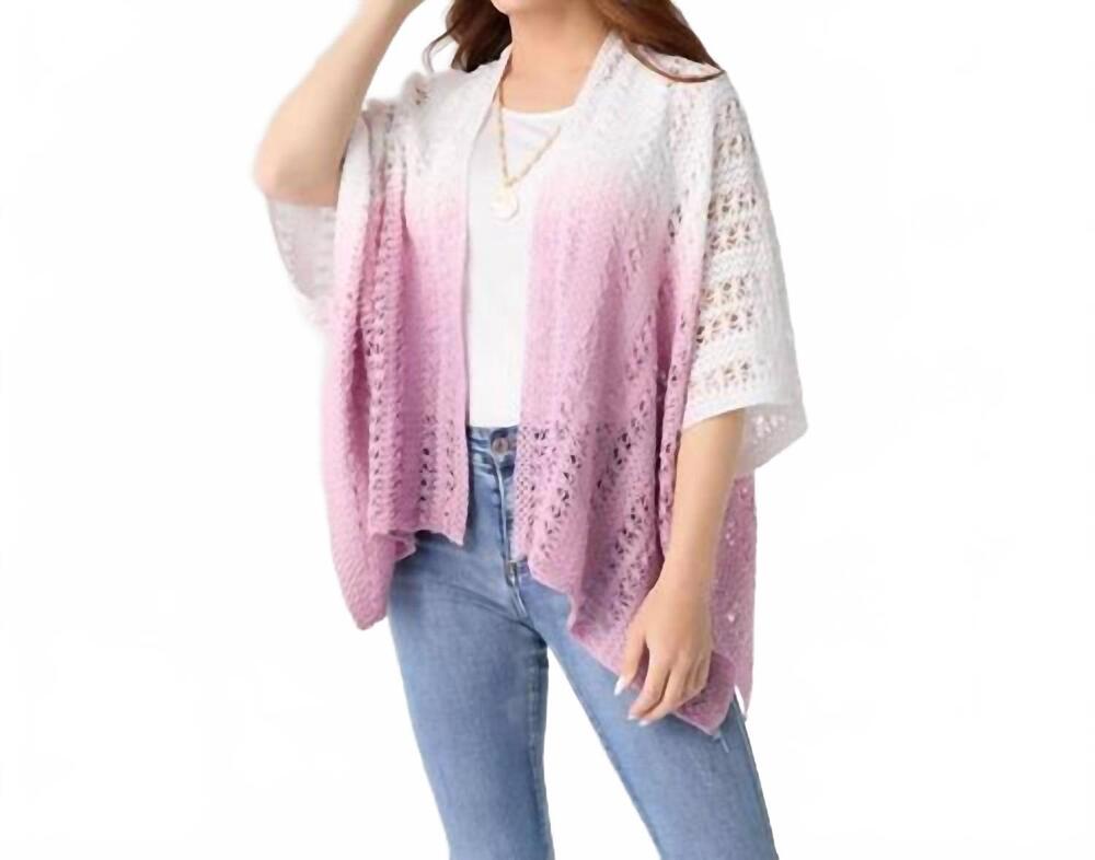 NEW COCO + CARMEN margot knit wrap in orchid bloom